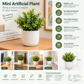 Mini Artificial Plant with Decorative Pot – Modern Home Décor